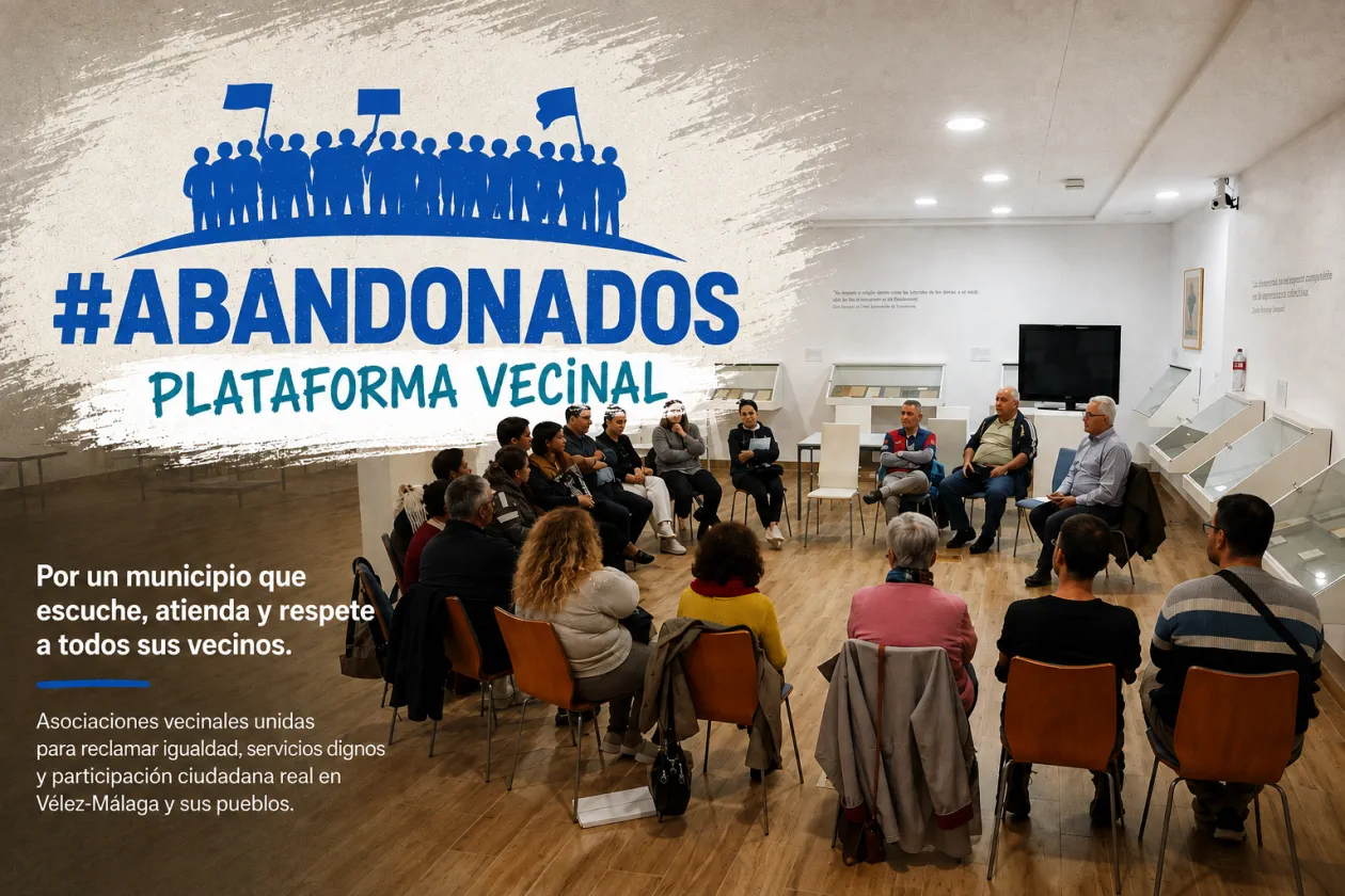 Cartel #Abandonados, Plataforma Vecinal: «Por un municipio que escuche, atienda y respete a todos sus vecinos». Asociaciones vecinales reunidas en asamblea.